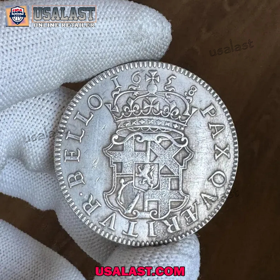 1658 United Kingdom Olivar Cromwell Silver Crown Commemorative Coin