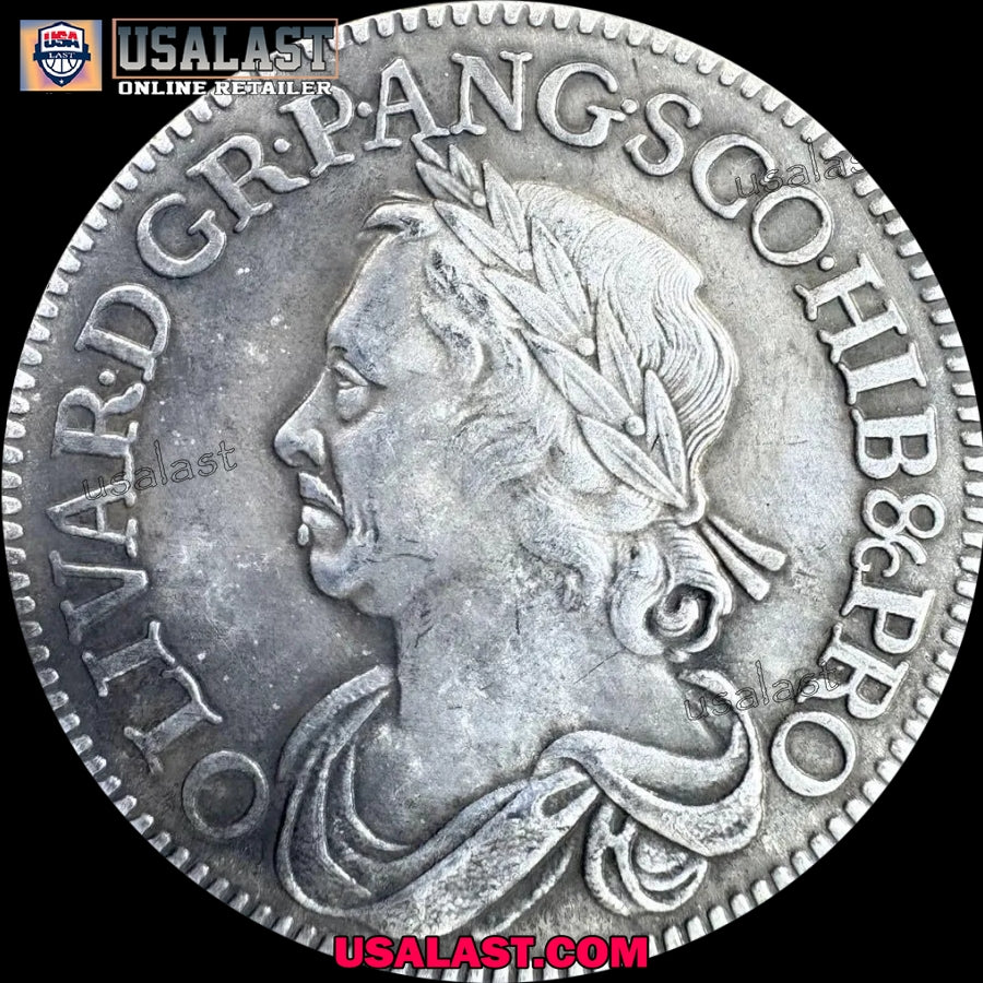 1658 United Kingdom Olivar Cromwell Silver Crown Commemorative Coin