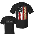 1776 We The People T-Shirt, American Flag Shirt, Patriotic USA Unisex Tee, All Over Print, Crew Neck, Short Sleeve For...