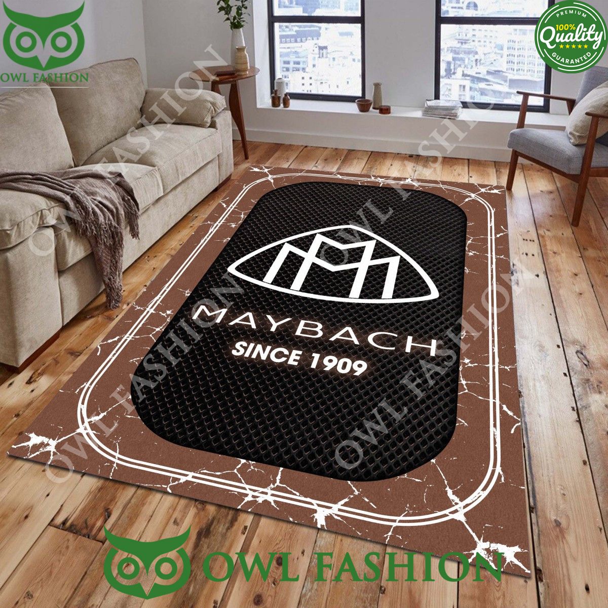 1909 Maybach Luxury Car Lightning Rug carpet for living room