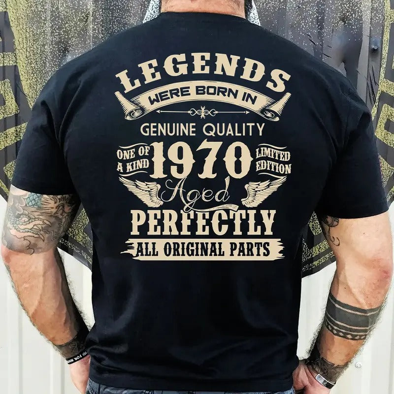 1970 Vintage Birthday Gift Shirt for Men - Legends Were Born in '70