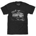 1970s Ford Bronco Mountain T-Shirt - Black Hoodie, Sweatshirt | RetroVerseTees.com