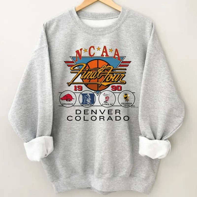 1990 Final Four Tee - For Man and Woman, Unisex Classic Fit Hoodie, Sweatshirt | RetroVerseTees.com