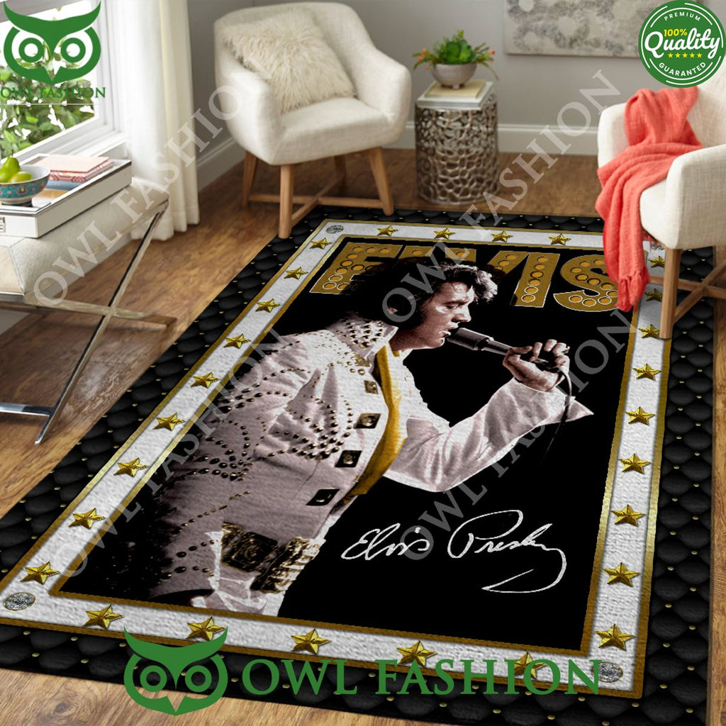 Elvis Presley King of Rock n Roll Carpet Rug