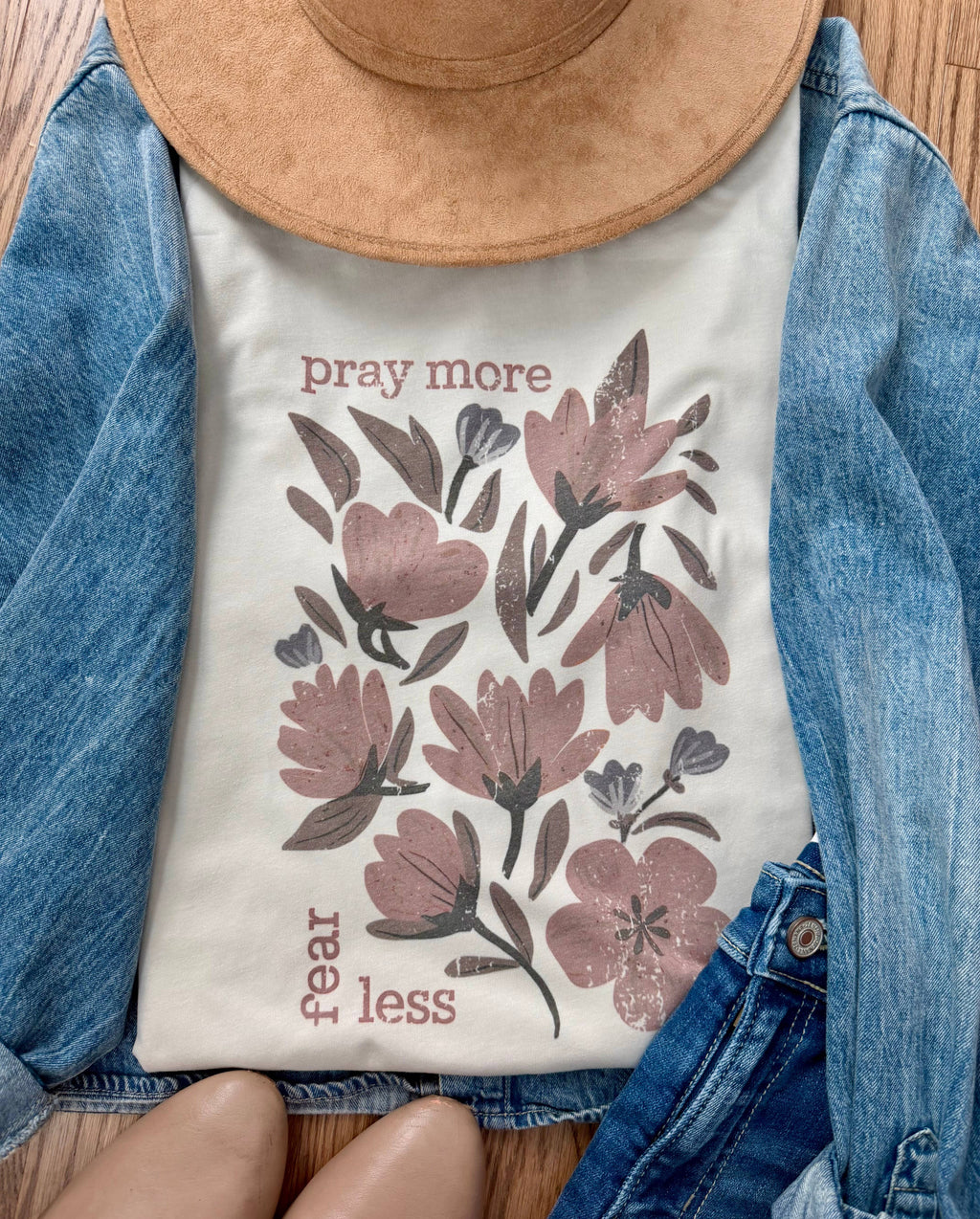 Pray More Worry Less Graphic Tee