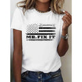 1pc Patriotic American Flag T-Shirt for Women
