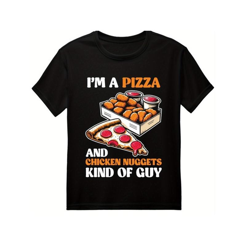 1pc Soft Cotton Black Christmas Boys Funny Print Design T-Shirt, Machine Washable, Slightly Stretchable, Best Gift for...