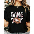 1pc Spiky hair fighters Game Day Sports Top Printed T-shirt, Casual Short Sleeve round Neck T-shirt, Women'WB shield...