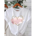 1pc Women'WB shield Casual Short Sleeve T-Shirt