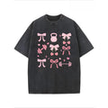 1pc Women'WB shield Cotton T-Shirt - Retro Streetwear Loose Fit Short Sleeve Round Neck Tee with Gym & Heart Motif Print,...