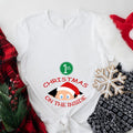 1st Christmas On The Inside T-Shirt, Christmas Baby Announcement Shirt, Santa Pregnant Wife Gift Tee, New Mom To Be Tee,...