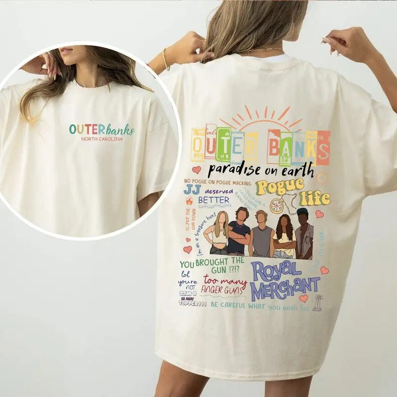 [2-Sided] Outer Banks Stickers Collection T-Shirts, Hoodie, Sweatshirt | RetroVerseTees.com