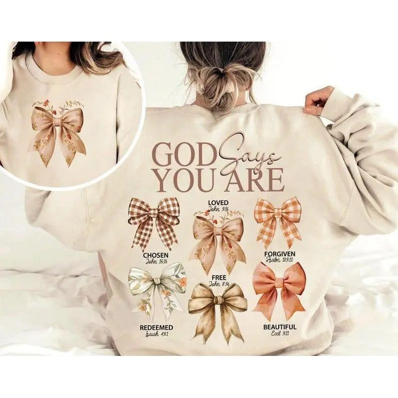 2 Sided Coquette Thanksgiving designs inspired by Christian fall trends feature fall bow designs Gunpla brand Bible...