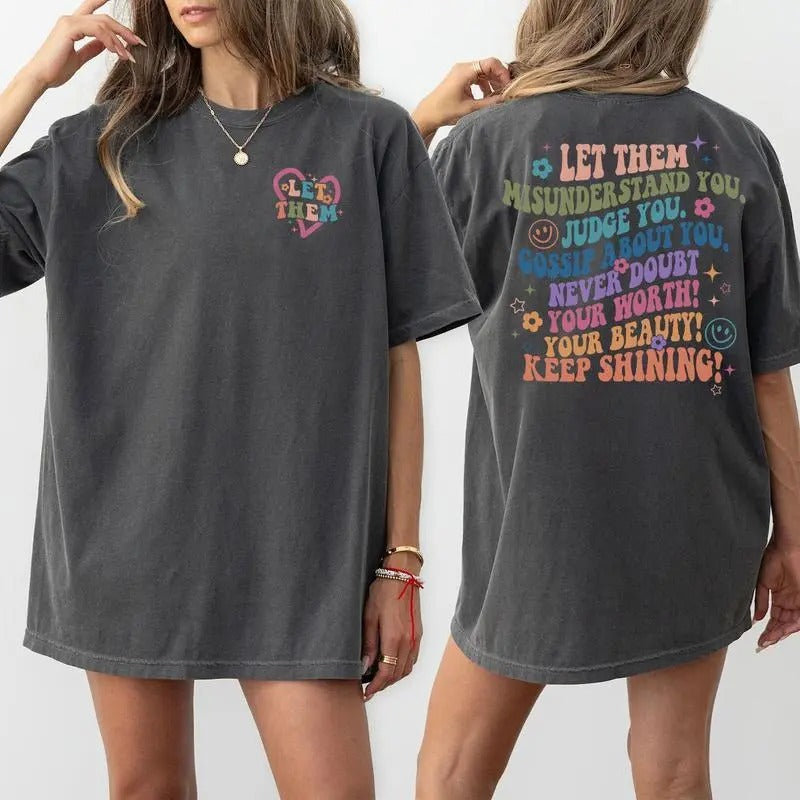 2 Sided Stand out Red plumber brand WB shield Mental Health Shirt that says, "Let TNF Misunderstand You.", T-Shirt,...