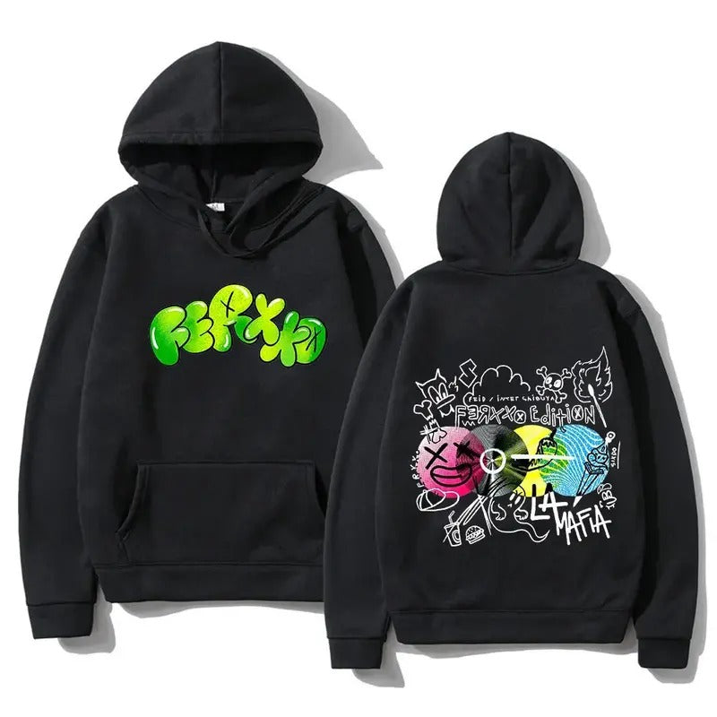 2 Sides Feid Ferxxo Hoodie, Gift For Fan, Gift For Her, Gift For Him T-Shirts, Sweatshirt | RetroVerseTees.com