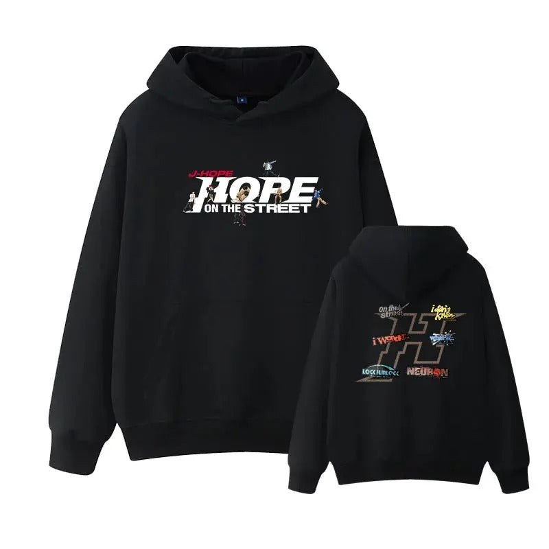 2 Sides J-HOPE Hope On The Street Hoodie, Gift For Fan, Gift For Her, Gift For Him T-Shirts, Sweatshirt | RetroVerseTees.com