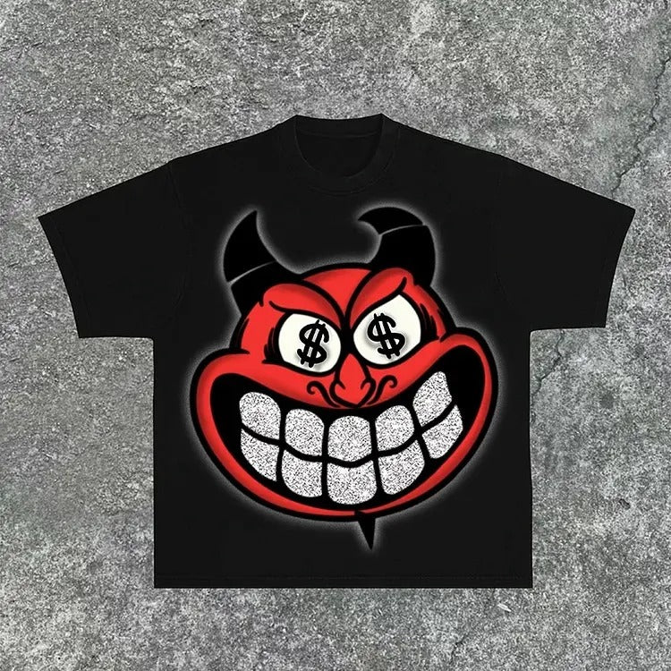 2 Sides The Devil Who Doesn't Work - Cotton Shirt - S to 4XL - Multiple color Hoodie, Sweatshirt | RetroVerseTees.com