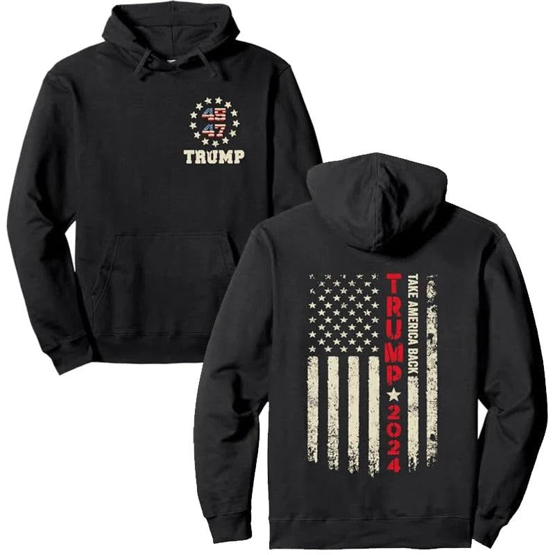 2 Sides Trump 2024 Take America Back Hoodie, Gift For Fan, Gift For Her, Gift For Him T-Shirts, Sweatshirt