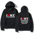 2 Sides, I Love My Girlfriend Printed Hoodie Couple Fashion Sports Shirt Harajuku Casual Top, Gift For Boyfriend,...