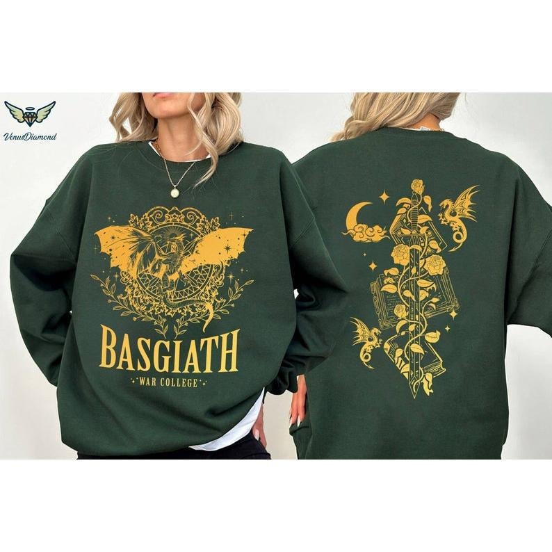 2 Slide Design, Basgiath Shirt | Basgiath War College T-Shirt | Dragon Book Shirt | Fantasy Reader | Bookish Shirt |...