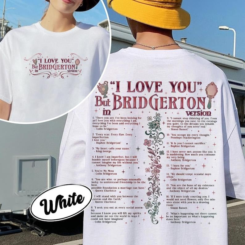 2 Slides,I Love You In Bridgerton Version T-Shirt, Royal Romance Series TShirt, Spill the Tea Tee, Movie Fans Gift,...
