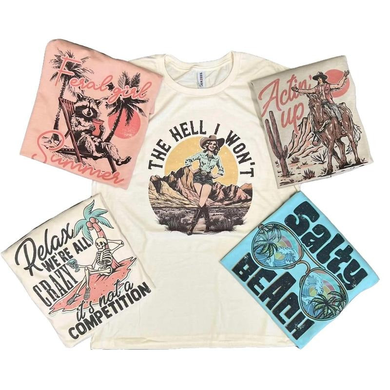 2 for 30 2025 Summer Graphic Tee Bundle - Choose Your Designs