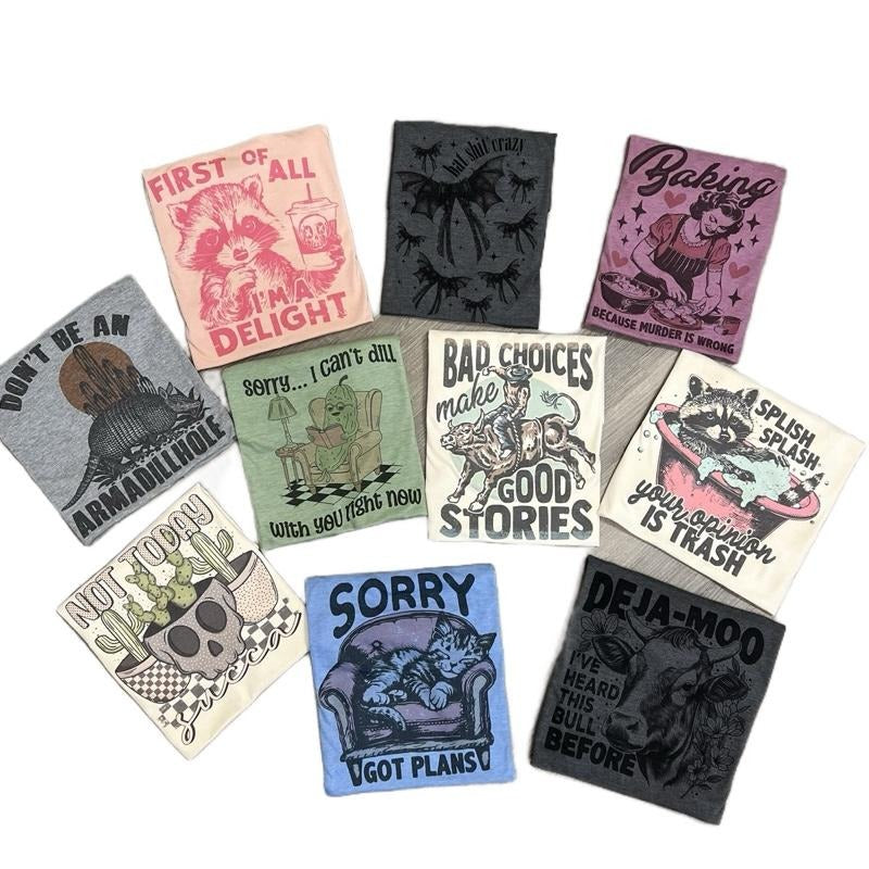 2 for 30 VERSION THREE COLORFUL - FUNNY SHIRTS  - Graphic Tee Bundle - Choose Your Designs- LEAVE DESIGN CHOICE AT CHECKOUT