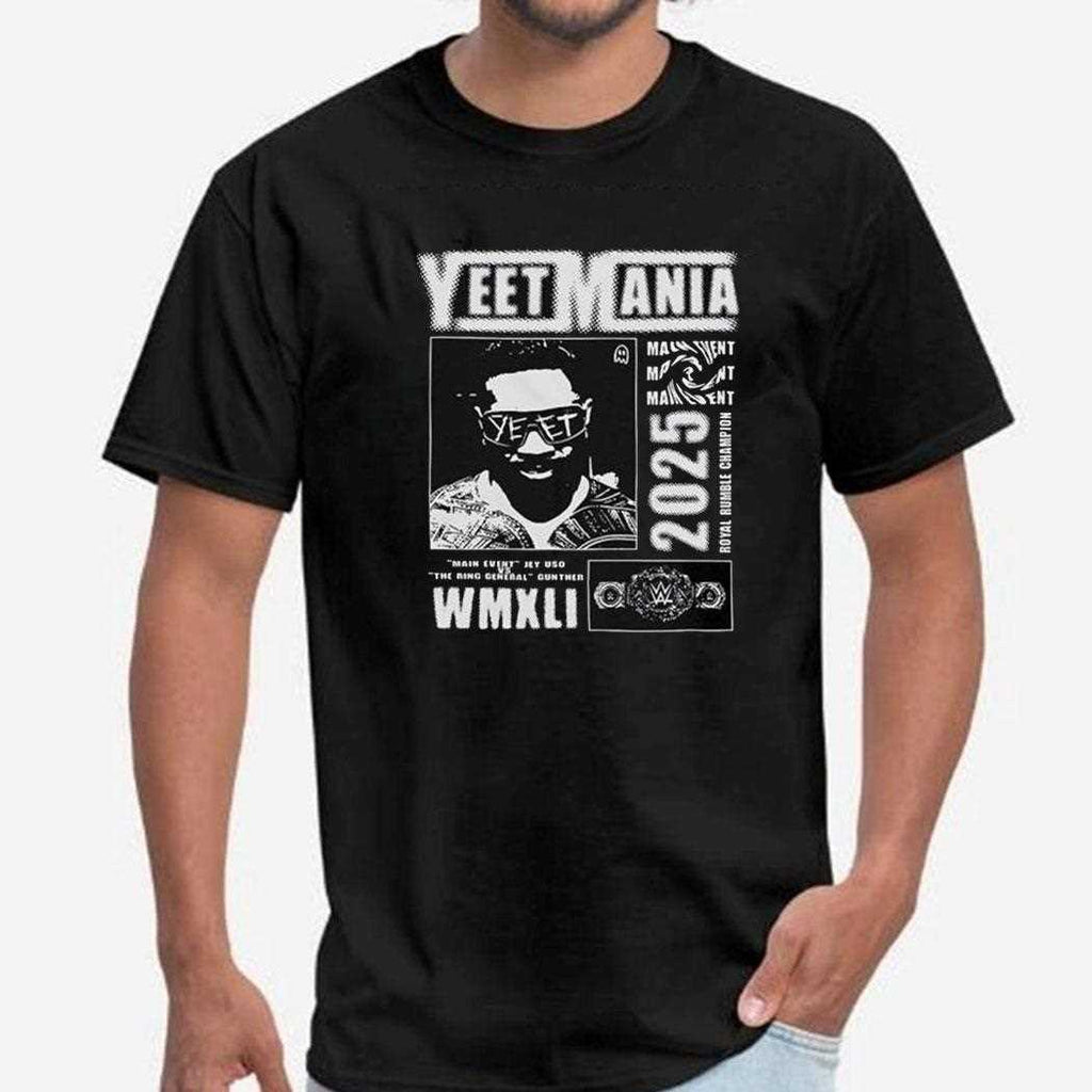 Jey Uso Yeet Mania Main Event 2025 Black t Shirt