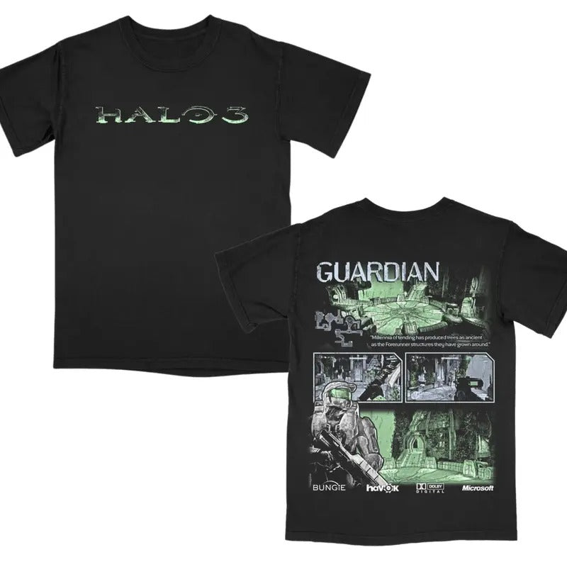2-sides Halo 3 game T-shirt Made Using 100% Us Cotton, Design & Printed In The USA Menswear T-Shirt graphic  tee Hoodie,...