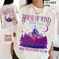 2 slides, ACOTAR House Of Wind Book Club T-Shirt | Night Court Velaris House Of Wind Library Sarah J Maas Throne of...