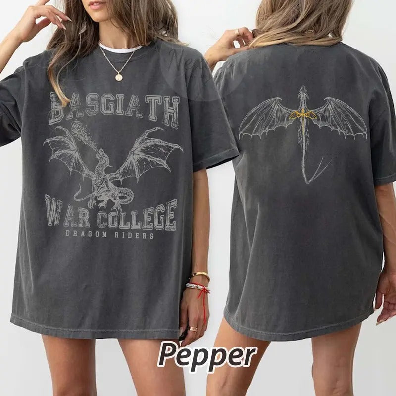 2 slides, Fourth Wing Sweater, Basgiath War College Sweatshirt, Fourth Wing Shirt, Dragon Rider Shirt, Bookish Shirt, The...
