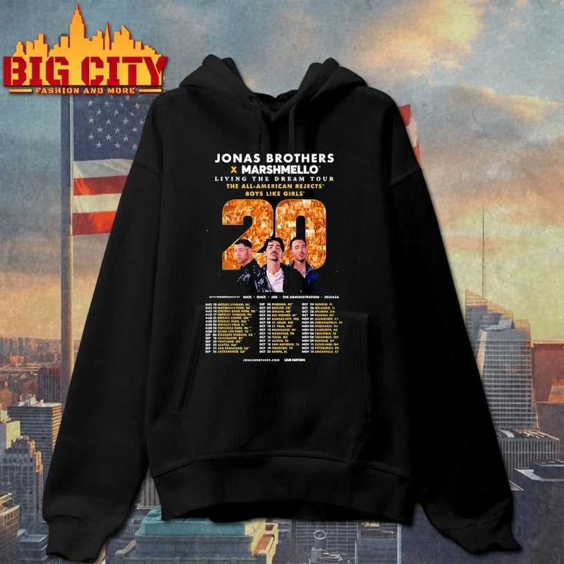 20 Jonas Brothers Living The Dream Tour 2025 shirt