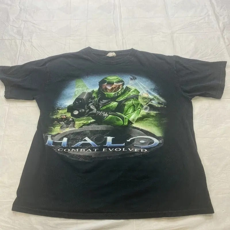 2001 Halo Combat Evoed T-Shirt Retro Black Master Chief Collection ! Hoodie, Sweatshirt | RetroVerseTees.com
