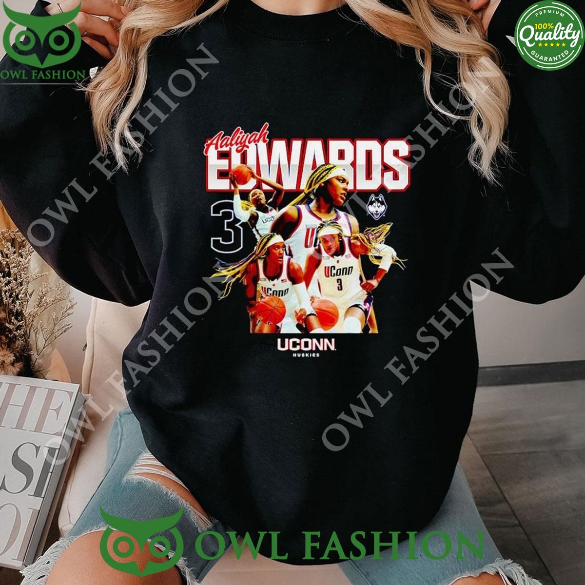 2023 2024 Aaliyah Edwards Uconn Huskies Ncaa Men’s Basketball Post Season Sweatshirt