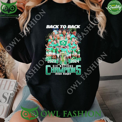 2023 2024 Irish Rugby Back To Back Six Nations Champions t Shirt