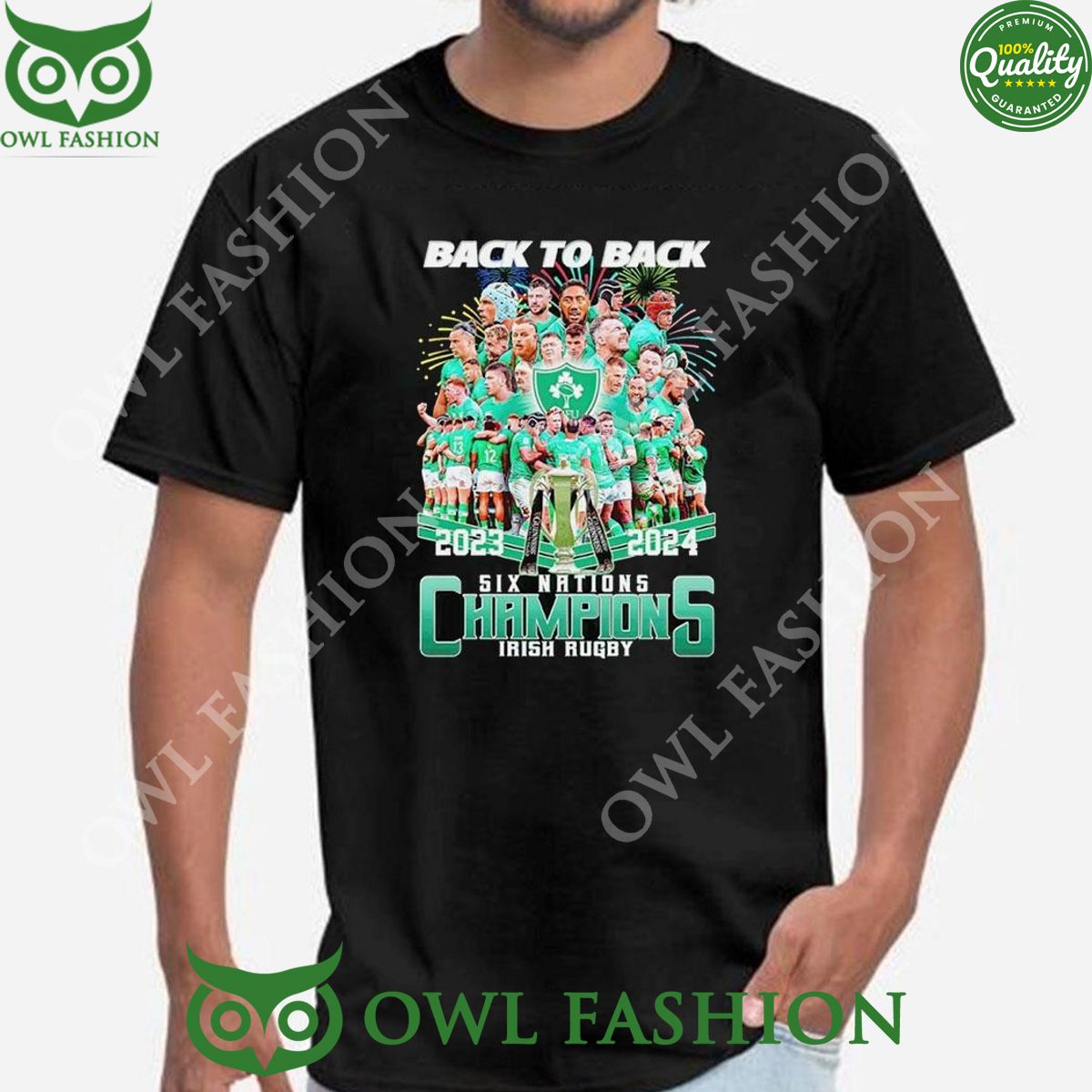2023 2024 Irish Rugby Back To Back Six Nations Champions t Shirt
