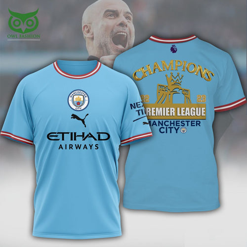 2023 Premier League Champions Manchester City FC Premier League T-Shirt
