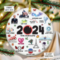 2024 Christmas Ornament Year in Review Major Events Commemorative Funny & Cute Year to Remember Ornament Funny 2024 Major...