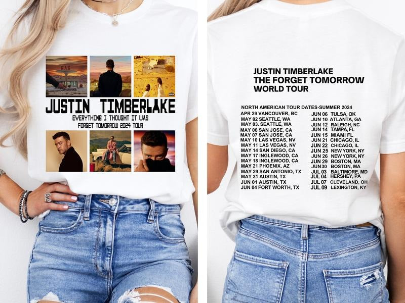 2024 Justin Timberlake Tour Shirt, Forget Tomorrow World Tour Hoodie Sweatshirt | RetroVerseTees.com