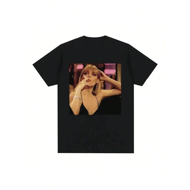 2024 Movie Michelle Pfeiffer Tony Montana Graphic Print Women T-Shirt Men Fashion TNF Vintage Punk Gothic T-Shirt Hoodie,...