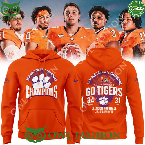 2024 ACC Football champions Clemson Tigers Champions Hoodie