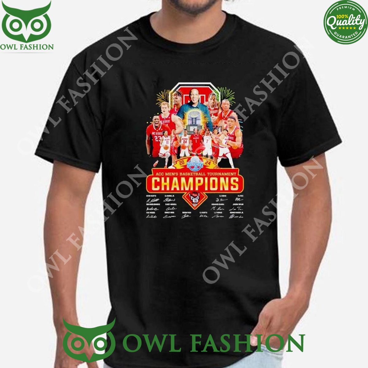 2024 Acc Nc State Wolfpack Men’s Basketball Tournament Champions Signatures Sweatshirt