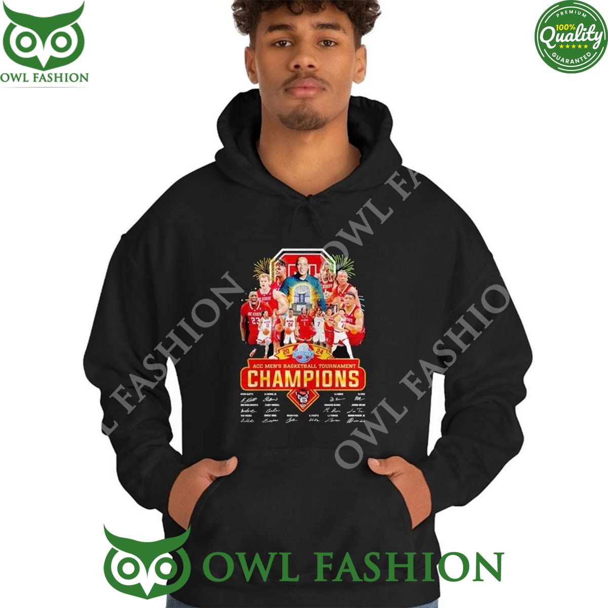 2024 Acc Nc State Wolfpack Men’s Basketball Tournament Champions Signatures Sweatshirt