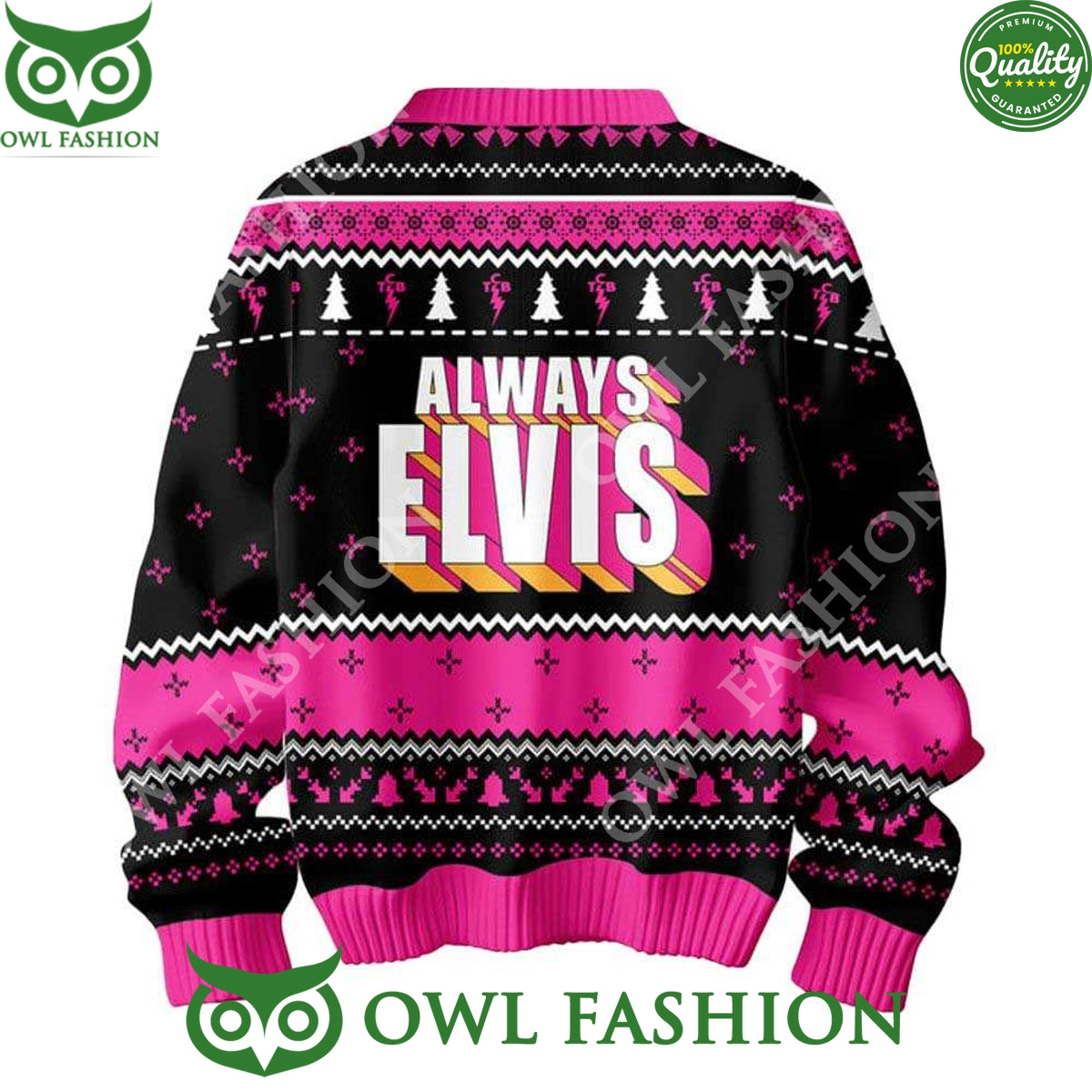 2024 Always Elvis Presley Merry Elvismas Christmas Ugly Sweater