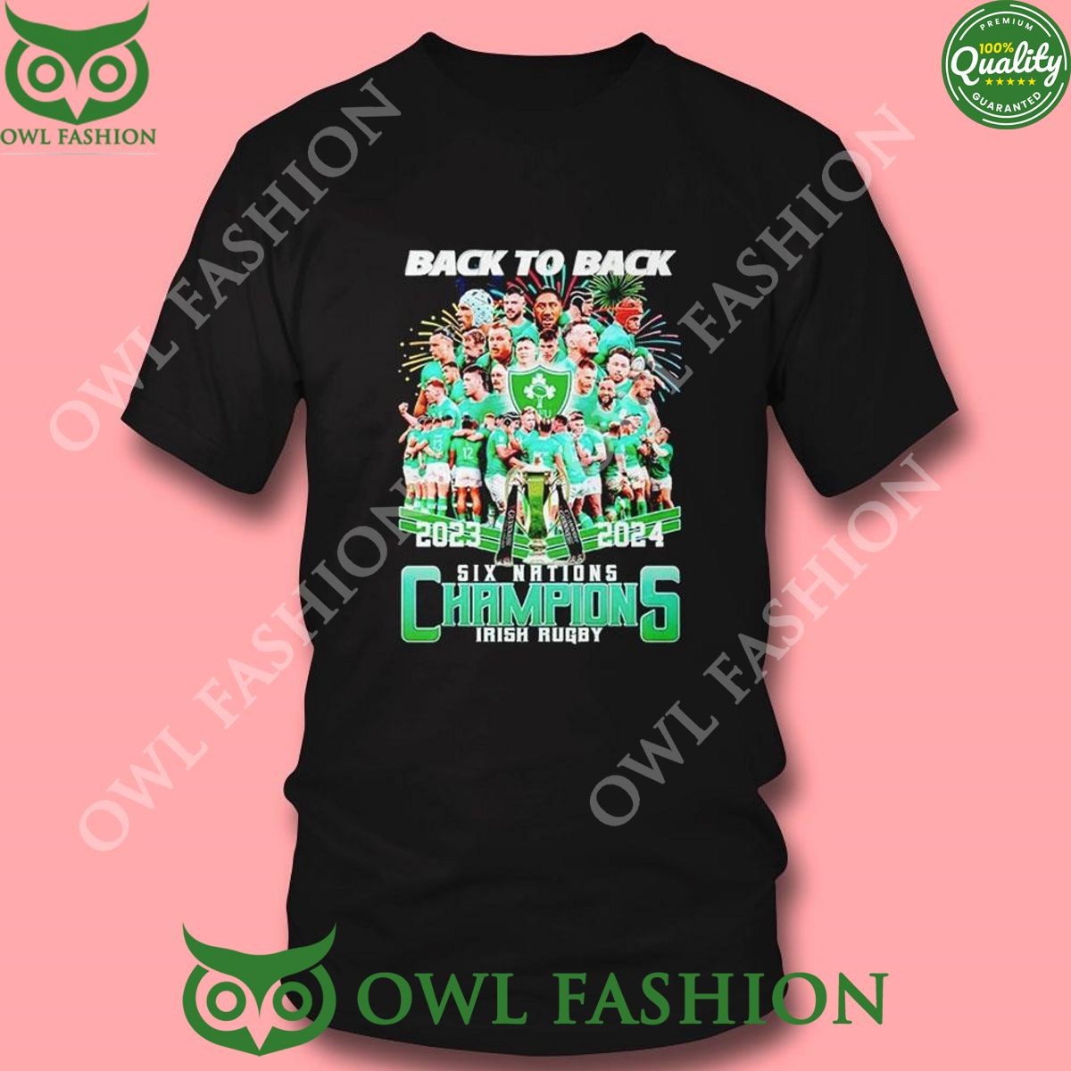 2024 Back To Back Six Nations Champions Irish Rugby Sweatshirt