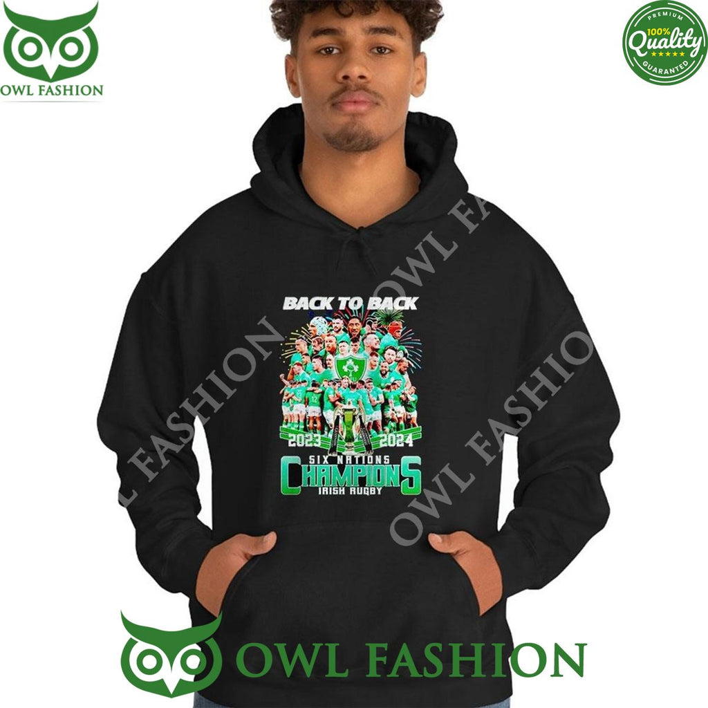 2024 Back To Back Six Nations Champions Irish Rugby Sweatshirt