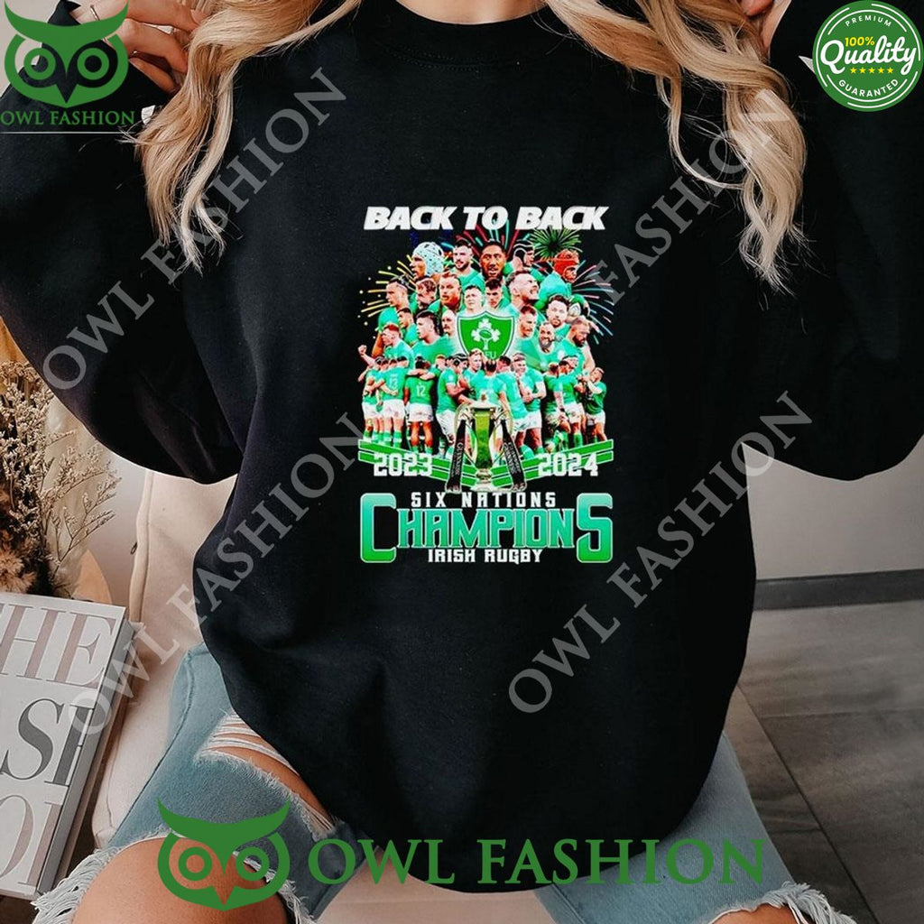 2024 Back To Back Six Nations Champions Irish Rugby Sweatshirt