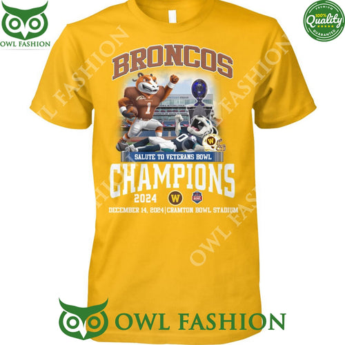 2024 Broncos Salute to Veterans Bowl Champions Football 2d t shirt