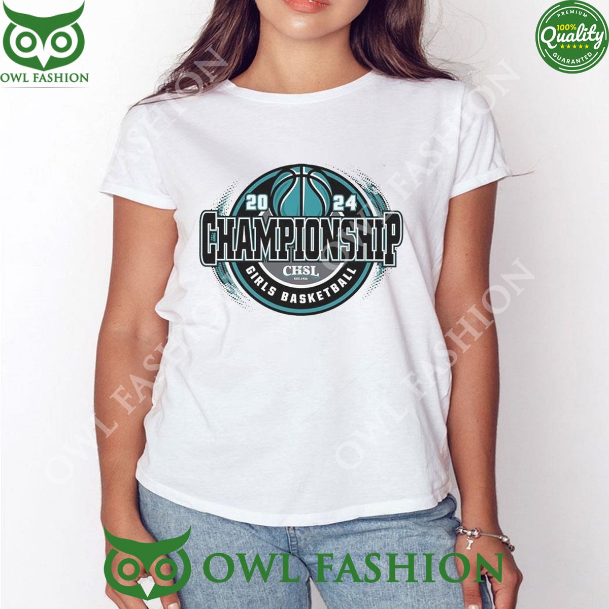 2024 Chsl Girls Basketball Championship Logo T-shirt