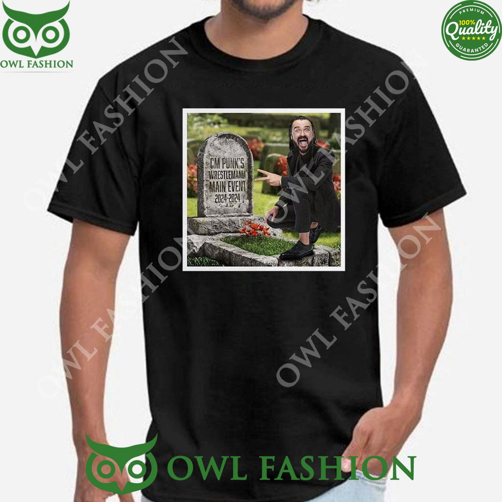 2024 Drew Mcintyre Peace Sign Pose Cm Punk’s Wrestlemania Main Event Shirt Hoodie